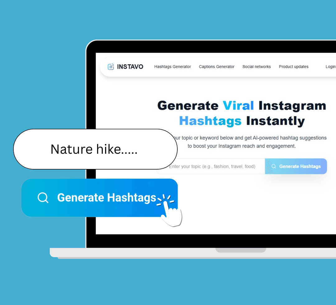 AI Video Script Generator interface showing how to generate trending hashtags